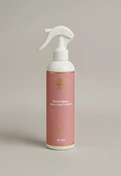 Karma Scent Vanilla and Flowers Room Spray 250 ml in a styled